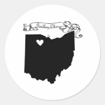 Findlay Ohio Etiquetas Redondas