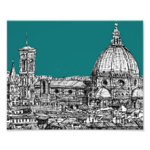 Firenze en turquesa impresión fotográfica