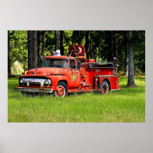 Firetruck antiguo posters