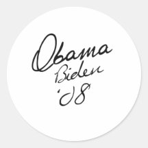Firma de Obama Biden Etiqueta