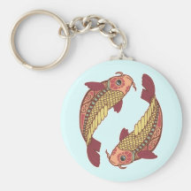 Fische/símbolo de Piscis Llavero Personalizado