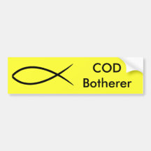 Fish_Symbol, BACALAO Botherer Etiqueta De Parachoque