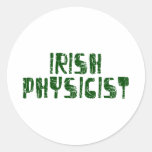 Físico irlandés etiquetas redondas