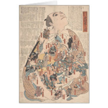Fisiología humana como kabuki - notecard tarjetas