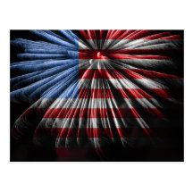 FlagFireworks Tarjeta Postal
