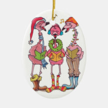 Flamencos caroling el ornamento del navidad ornamentos para reyes magos