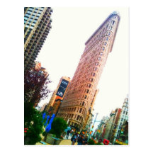 Flatiron que se inclina que construye claramente postal