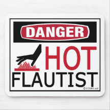 Flautista caliente tapetes de ratones
