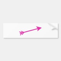Flecha 15deg rosado los regalos de Zazzle del MUSE Etiqueta De Parachoque