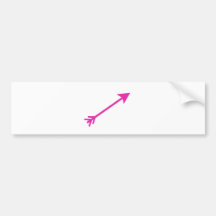 Flecha 35deg rosado los regalos de Zazzle del MUSE Etiqueta De Parachoque