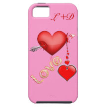 Flecha de Monogramed a través del caso del iPhone  iPhone 5 Case-Mate Protectores