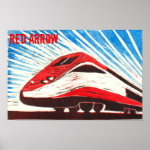 Flecha roja poster