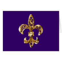 Fleur De Lis Gold Grußkarten