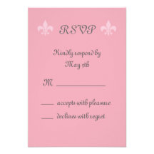 Fleur de Lise RSVP en rosas bonitos Invitacion Personalizada