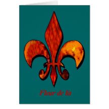 Fleur di lis tarjeta
