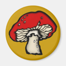 Fliegenpilz Pilz toadstool mushroom Kühlschrankmagnet