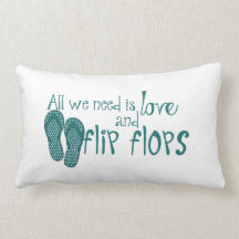Flip-flop que dice en las almohadas