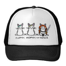 Flopsy Mopsy y Sonja Gorros Bordados