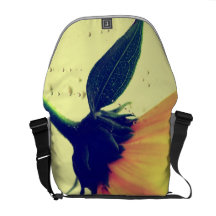 Flor amarilla la bolsa diseño bolsa de mensajeria 