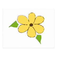 Flor amarilla postales