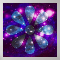 Flor astral chispeante posters