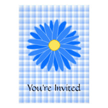 Flor azul brillante anuncio personalizado