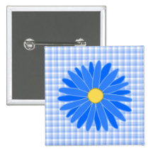 Flor azul brillante pin
