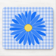 Flor azul brillante tapete de ratones