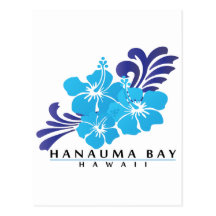 Flor azul del hibisco de Hawaii Postal