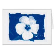 Flor azul tarjeton