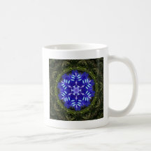 Flor azul tazas
