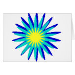 Flor azul y amarilla felicitaciones