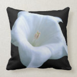 Flor blanca grande de la luna cojin