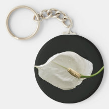 Flor blanca llaveros personalizados