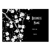 Flor blanco japonés asiático de la tarjeta de visi tarjetas de negocio