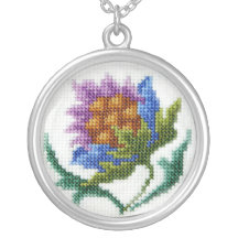 Flor brillante bordada mano joyerías