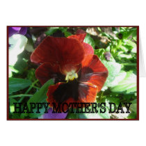 Flor carmesí para el día de madre tarjetas
