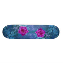 Flor color de rosa hermosa patineta personalizada