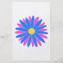 Flor colorida brillante tarjeton
