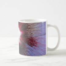 Flor colorida del primer tazas de café