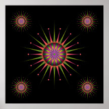 Flor de Blacklight Posters