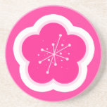 Flor de cerezo de las rosas fuertes de Kawaii posavasos