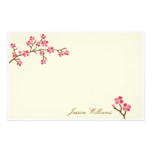 Flor de cerezo elegante papeleria de diseño
