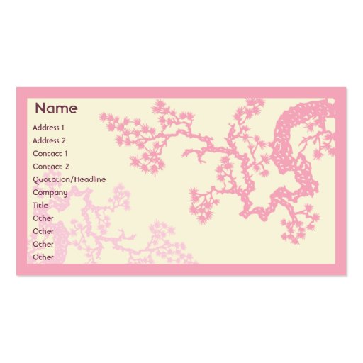Flor de cerezo - negocio tarjetas de negocios