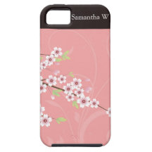 Flor de cerezo rosada suave iPhone 5 Case-Mate carcasas