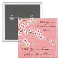 Flor de cerezo rosada suave pin