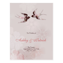 Flor de cerezo Sakura y programa floral Swallows2 Postales