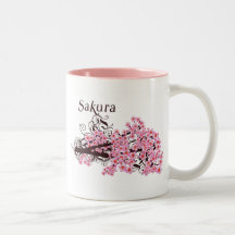 Flor de cerezo taza