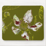 Flor de Digitaces en verde alfombrillas de raton 