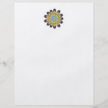 Flor de la acción de gracias del fractal flyer a todo color